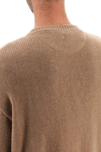 Shop Valentino Garavani Cashmere Sweater With Stud In Beige