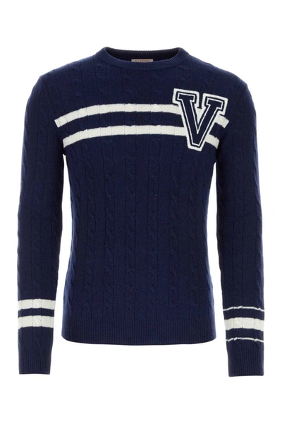 Shop Valentino Garavani Knitwear In Blue