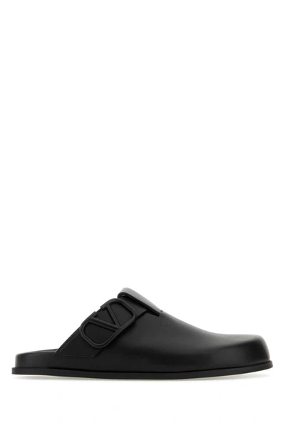 Shop Valentino Garavani Slippers In Black