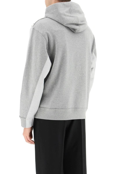 Shop Valentino Rockstud Untitled Studs Hoodie In Grey