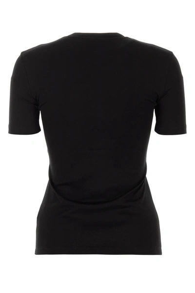 Shop Versace T-shirt In Black-fuxia