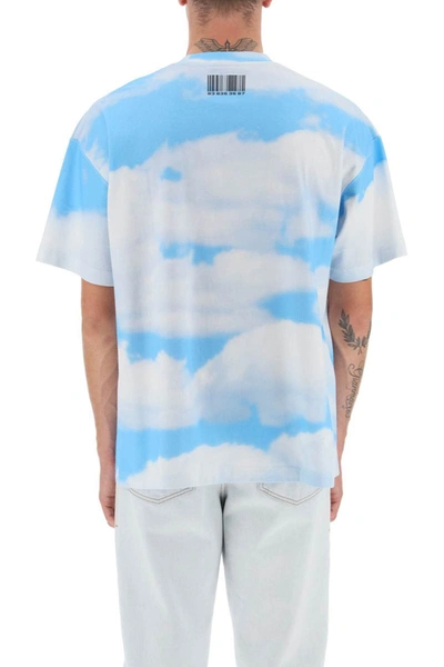 Shop Vtmnts Barcode Sky T-shirt In Multicolor