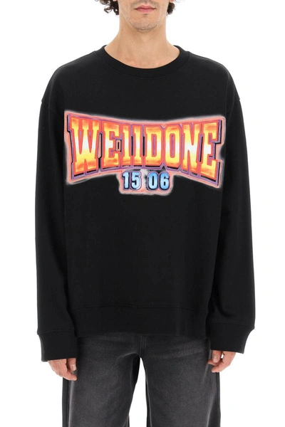 Shop We11 Done We11done Hollywood Logo Sweatshirt In Black