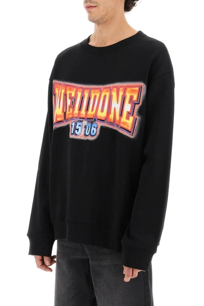 Shop We11 Done We11done Hollywood Logo Sweatshirt In Black