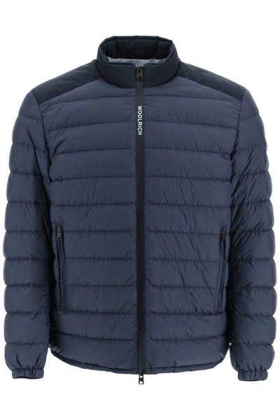 Shop Woolrich 'bering' Lightweight Down Jacket In Blue