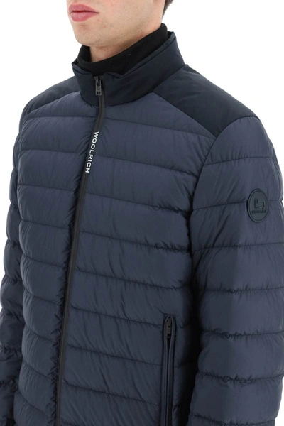 Shop Woolrich 'bering' Lightweight Down Jacket In Blue