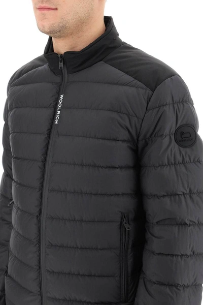 Shop Woolrich 'bering' Lightweight Down Jacket In Black
