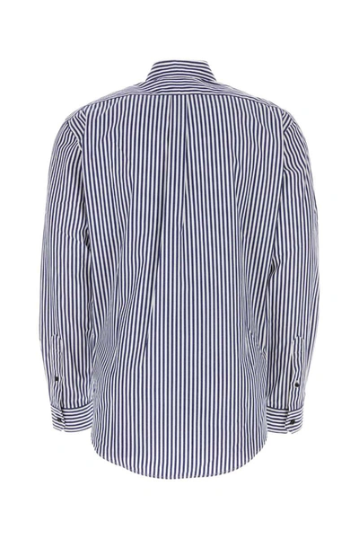 Y/project Y Project Embroidered Poplin Oversize Shirt In Stripped