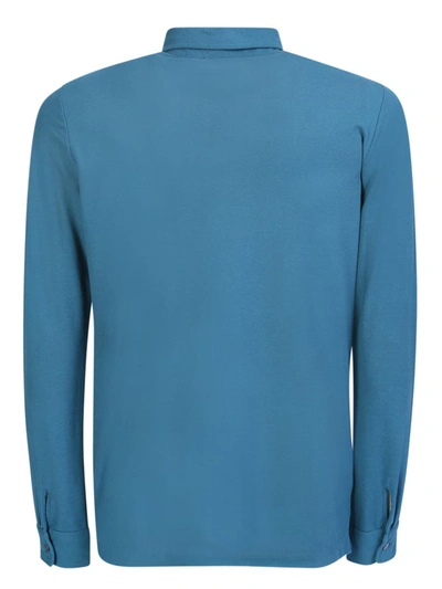 Shop Zanone Shirts In Blue