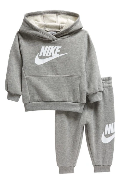Shop Nike Club Fleece Hoodie & Joggers Set In Dark Grey