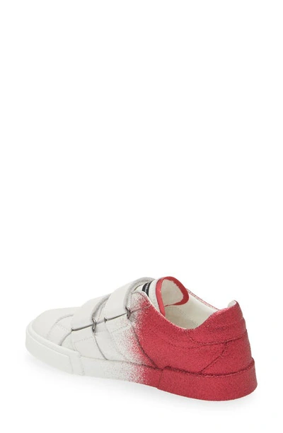 Shop Dolce & Gabbana Kids' Dg Glitter Sprayed Sneaker In White/ Pink