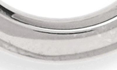 Shop Roberto Coin Medium Hoop Earrings In White