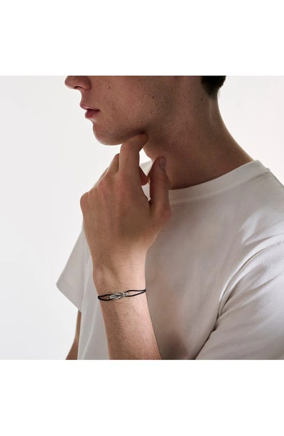 John Hardy Love Knot Sterling Silver Cord Bracelet In Silver