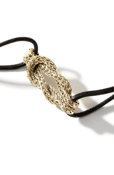 Shop John Hardy Love Knot 18k Gold Cord Bracelet