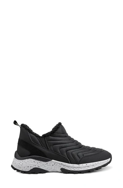 Easy Spirit X Denise Austin Milani Water Repellent Faux Shearling Sneaker In Black