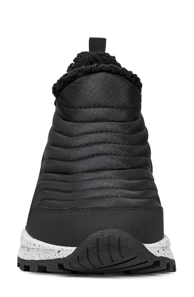 Easy Spirit X Denise Austin Milani Water Repellent Faux Shearling Sneaker In Black