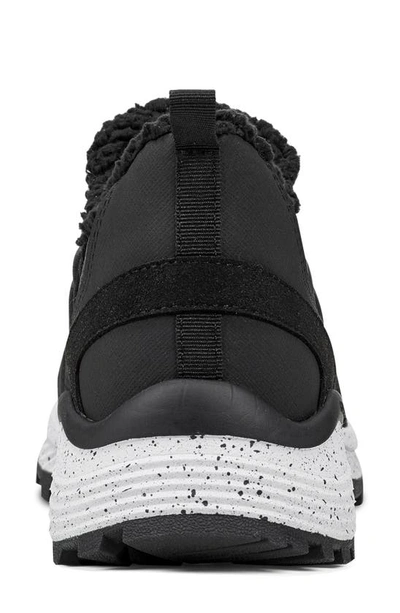 Easy Spirit X Denise Austin Milani Water Repellent Faux Shearling Sneaker In Black