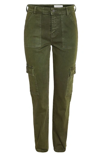 Shop Noisy May Moni High Waist Ankle Skinny Cargo Pants In Kombu Green