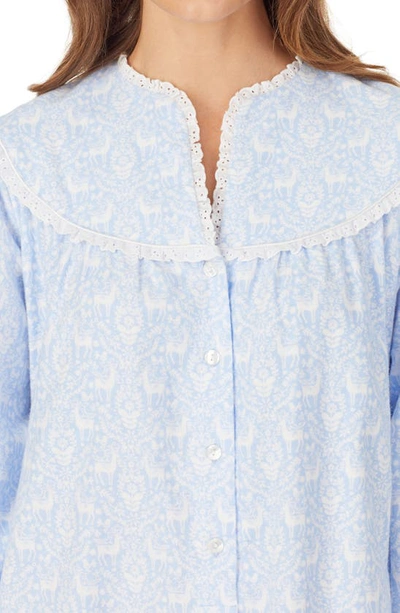 Lanz Of Salzburg Ballet Nightgown In Blue/prt