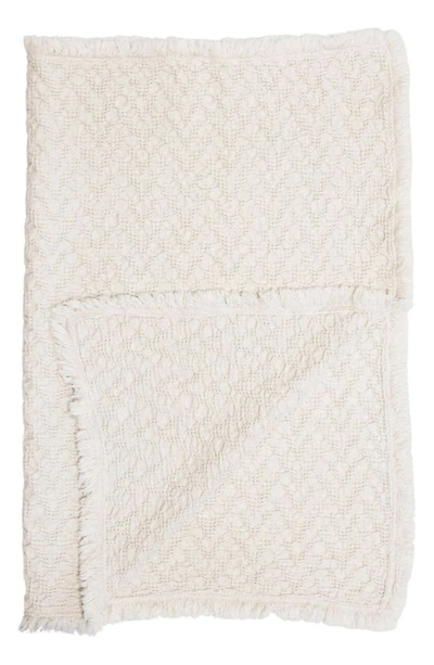 Shop Crane Air Oatmeal Boho Cotton Jacquard Baby Blanket In Cream
