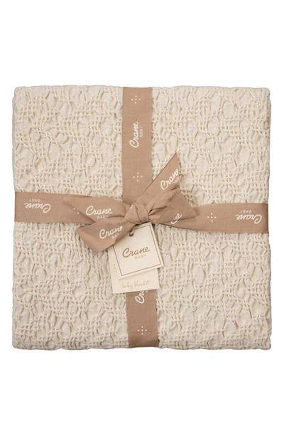 Shop Crane Air Oatmeal Boho Cotton Jacquard Baby Blanket In Cream
