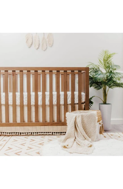 Crane Air Oatmeal Boho Cotton Jacquard Baby Blanket In Cream