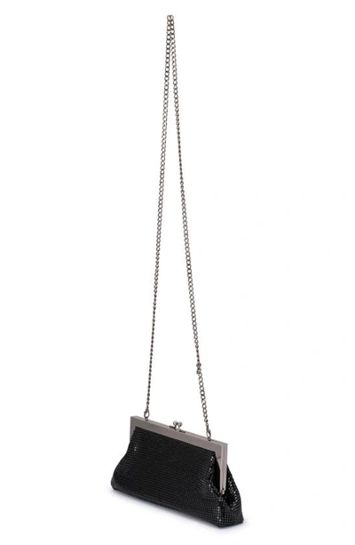 Olga Berg Zara Mesh Frame Clutch In Black