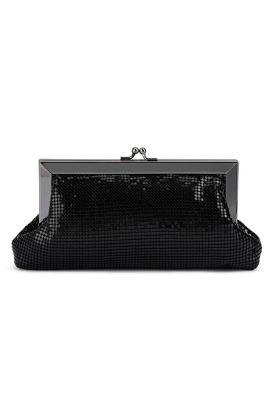 Olga Berg Zara Mesh Frame Clutch In Black