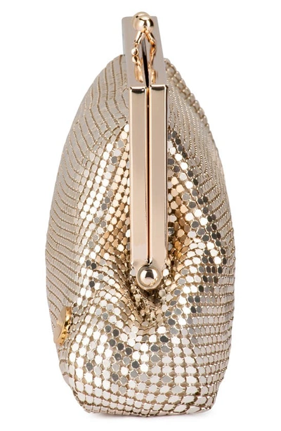 Olga Berg Zara Mesh Frame Clutch In Gold