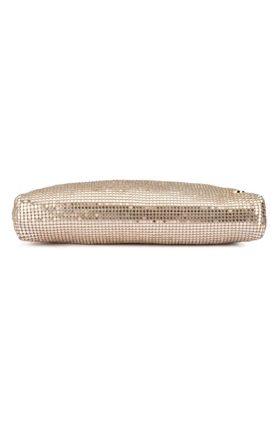 Shop Olga Berg Zara Mesh Frame Clutch In Gold