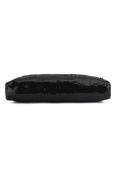 Olga Berg Zara Mesh Frame Clutch In Black