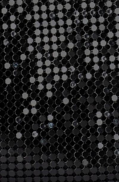 Olga Berg Zara Mesh Frame Clutch In Black