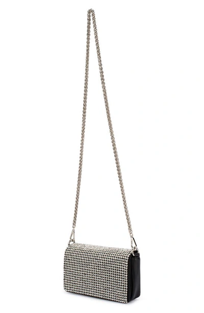 Shop Olga Berg Laura Crystal Convertible Shoulder Bag In Black