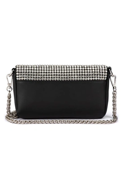 Shop Olga Berg Laura Crystal Convertible Shoulder Bag In Black