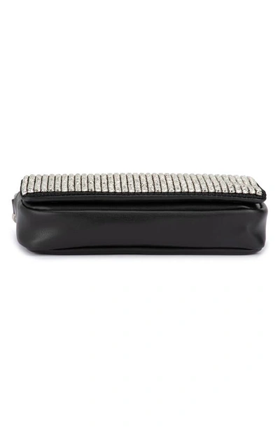 Olga Berg Laura Crystal Convertible Shoulder Bag In Black