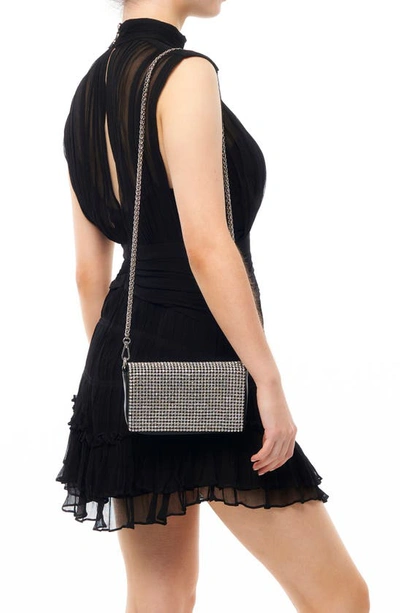 Shop Olga Berg Laura Crystal Convertible Shoulder Bag In Black