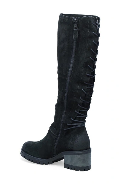 Shop Miz Mooz Mavis Knee High Lace-up Shaft Boot In Black