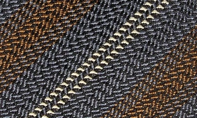 Shop Brioni Stripe Silk Tie In Graphite
