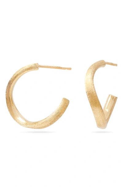 Marco Bicego 18k Yellow Gold Jaipur Textured Medium Hoop Earrings In Yellow Gold