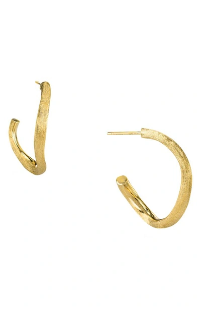 Marco Bicego 18k Yellow Gold Jaipur Textured Medium Hoop Earrings In Yellow Gold