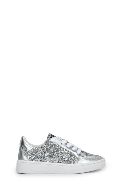 Shop Vintage Havana Kids' Halee Low Top Sneaker In Washed Silver Croco