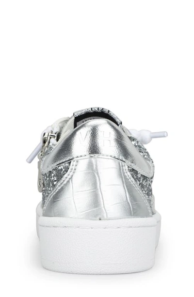 Shop Vintage Havana Kids' Halee Low Top Sneaker In Washed Silver Croco