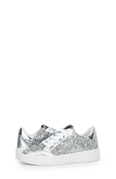 Shop Vintage Havana Kids' Halee Low Top Sneaker In Washed Silver Croco