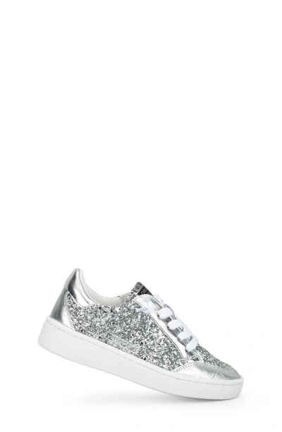 Shop Vintage Havana Kids' Halee Low Top Sneaker In Washed Silver Croco