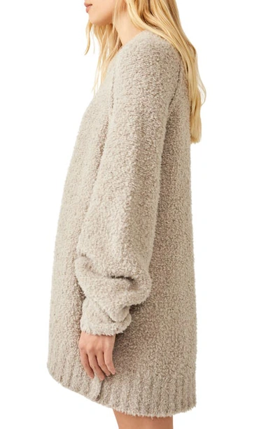 Shop Free People Teddy Sweater Tunic In Silver Clouds