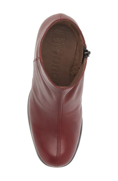 Wonders Lightweight Fashion Suede Boot In Burgundy Leather
