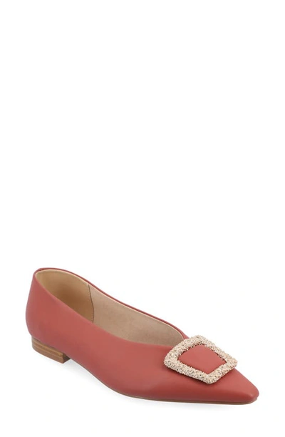 Journee Collection Elown Tru Comfort Flat In Clay