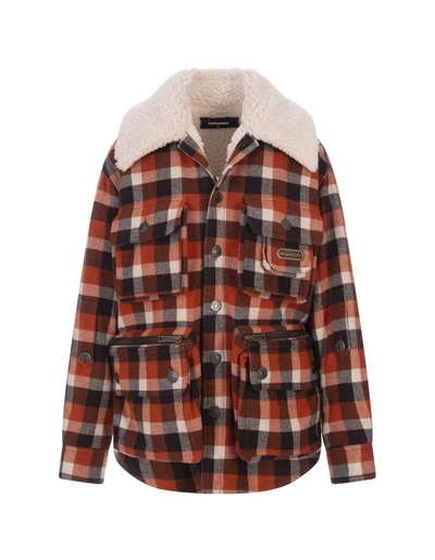 Dsquared2 Check-pattern Jacket In Multicolour