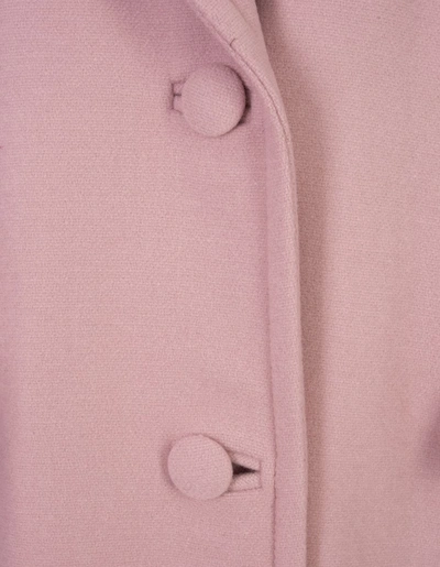 Shop Gianluca Capannolo Wool Midi Coat In Pink