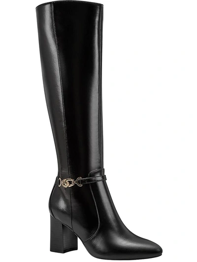 Shop Bandolino Brenda Womens Faux Leather Zipper Knee-high Boots In Black